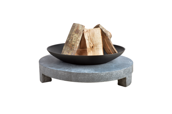 Esschert Firebowl on Round Granito Base