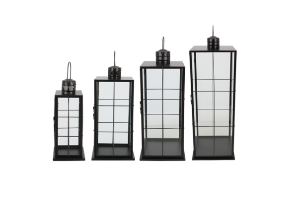 Esschert Lantern Black Set Of 4